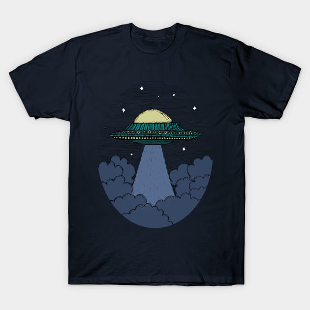 Flying Saucer T-Shirt by LauraKatMax